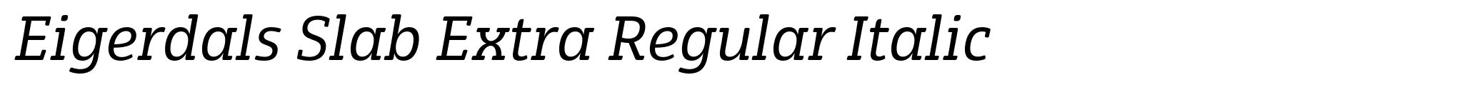 Eigerdals Slab Extra Regular Italic image
